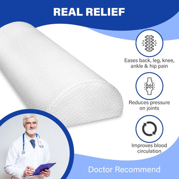 Half Moon Pillow Knee Support Pillows for Bed.